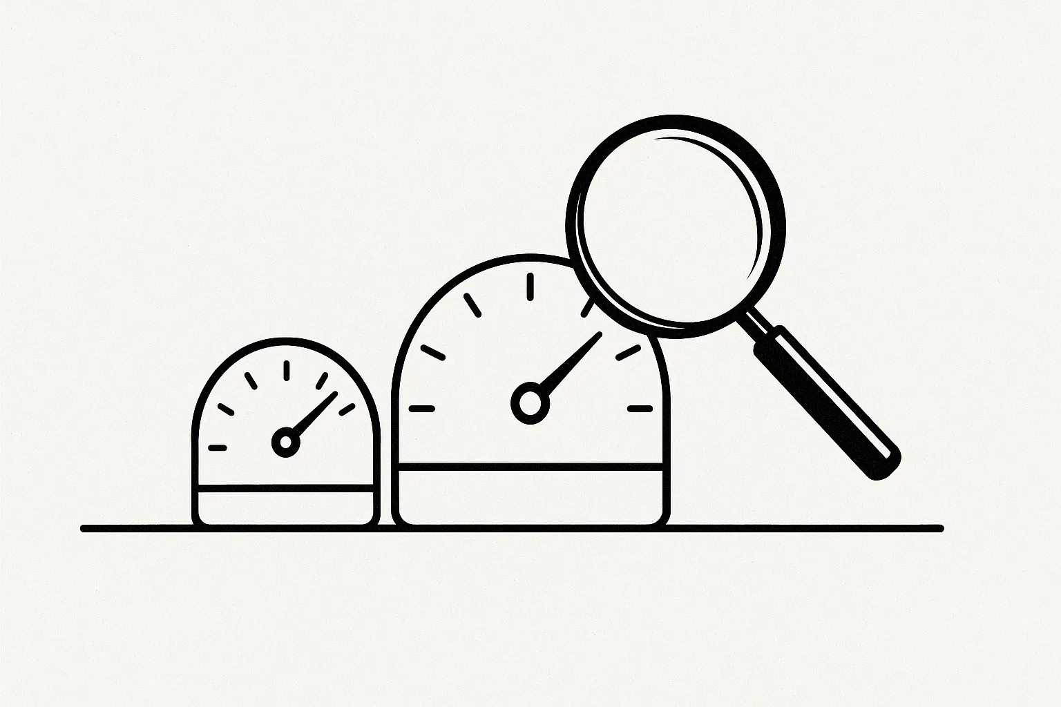 Des outils de mesure inspectés à la loupe, symbolisant un comparatif d’outils GEO